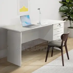 Clerical White Study Desk-1 Meter