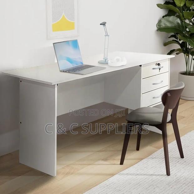 Clerical White Study Desk-1 Meter - thumbnail 2