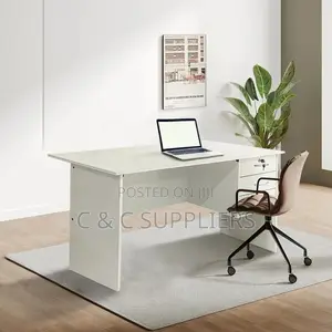 Clerical White Study Desk-1 Meter