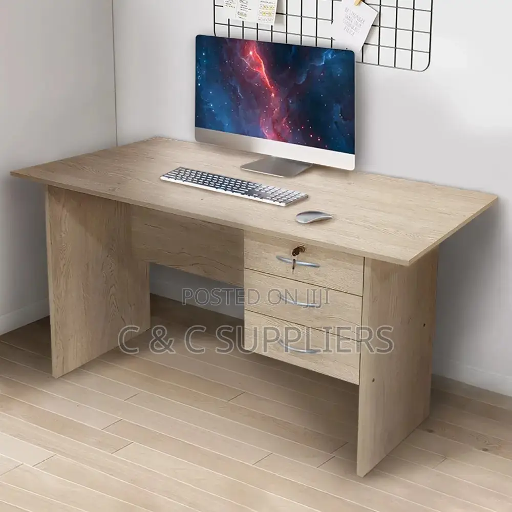 Clerical White Study Desk-1 Meter
