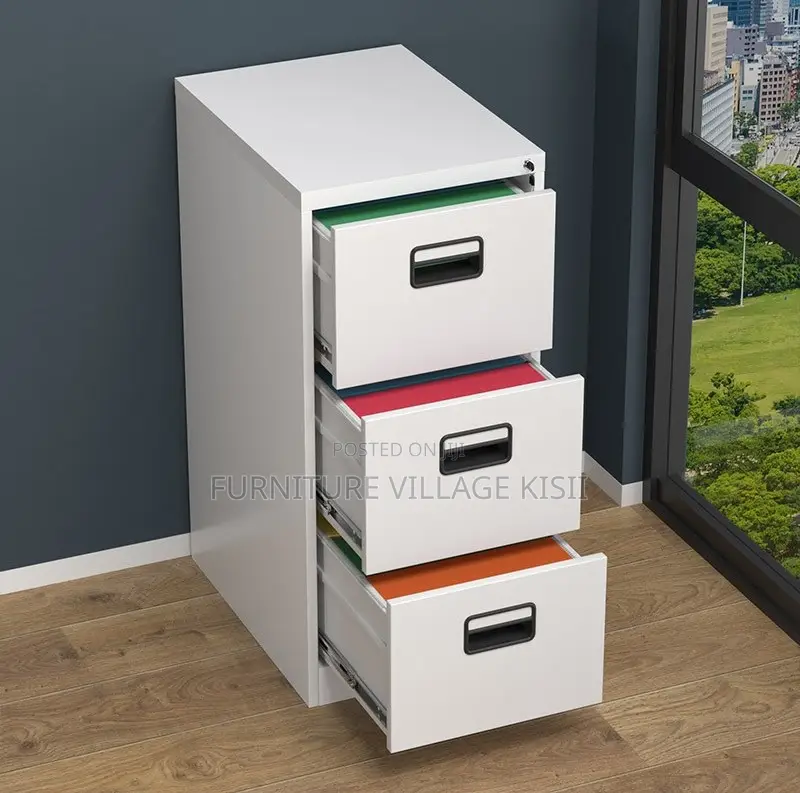 Office Cabinet; 3-Drawer Office Storage Cabinet