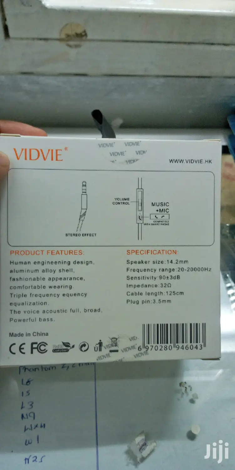 Vidvie Stereo Heavy Bass Earphones.