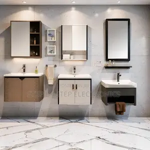 Rust Resistant Wall Mounted Bathroom Vanity Cabinet With Mirror