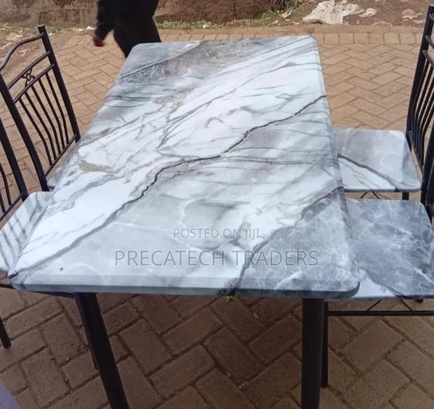 Elegant Marble Dining Set – 4 Seater