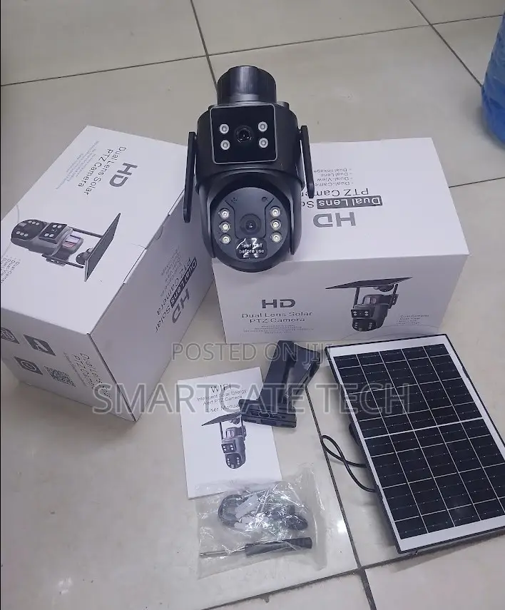 4G 4MP Dual Lens Solar CCTV Camera With UBox App