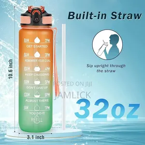 1l Motivational Water Bottle With Time Marker — Hk