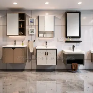 Multi Shelf Wall Mounted Bathroom Vanity Cabinet With Mirror