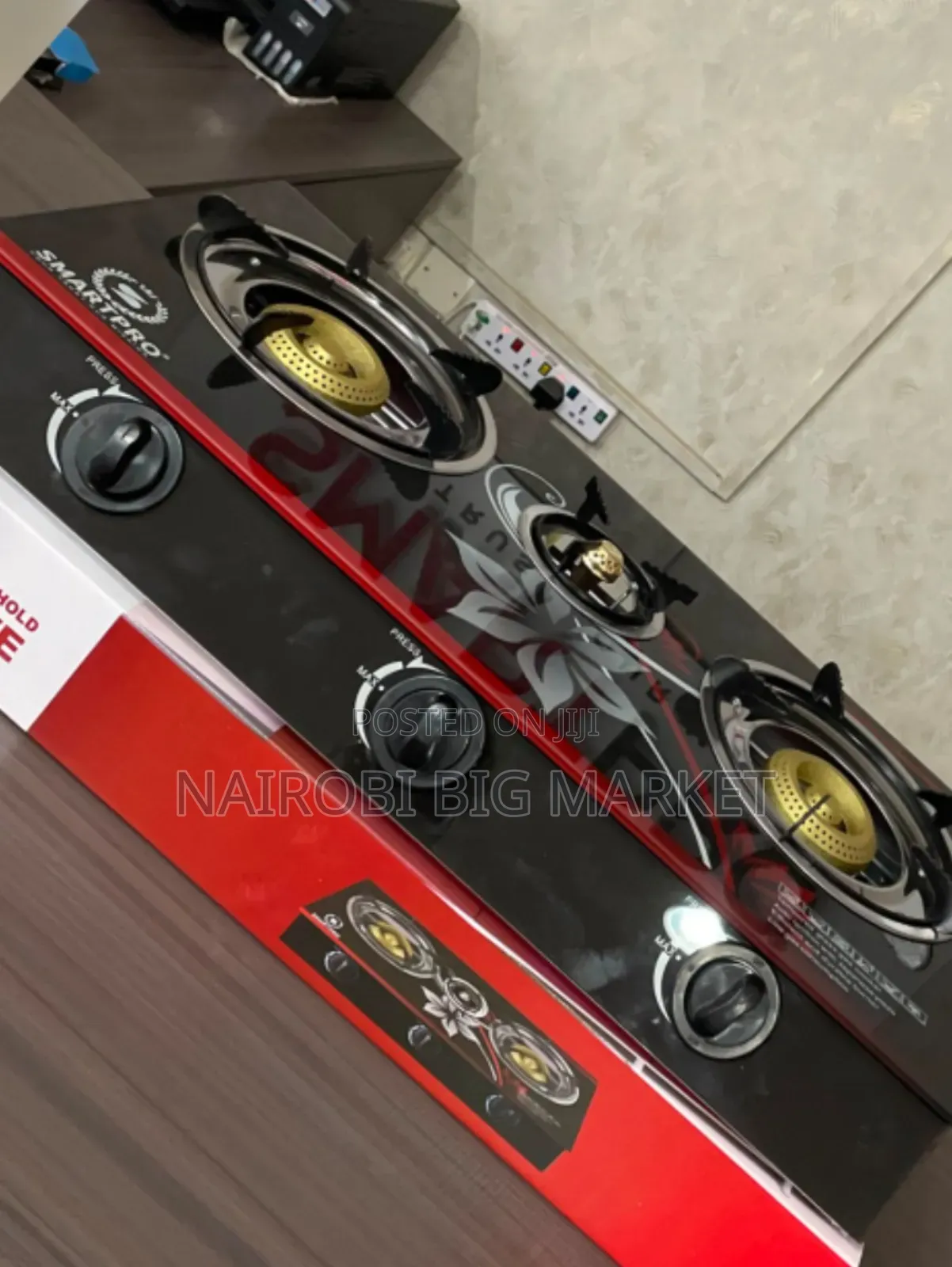 Smartpro Gas Stove 3 Burner Glass