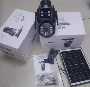4G SIM Solar Security Camera 4MP Dual Lens