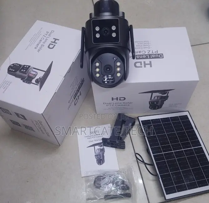 4G SIM Solar Security Camera 4MP Dual Lens