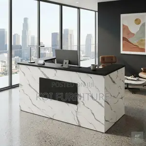 Reception Desk; 1.8 Meters White Visitors Welcoming Reception Desks