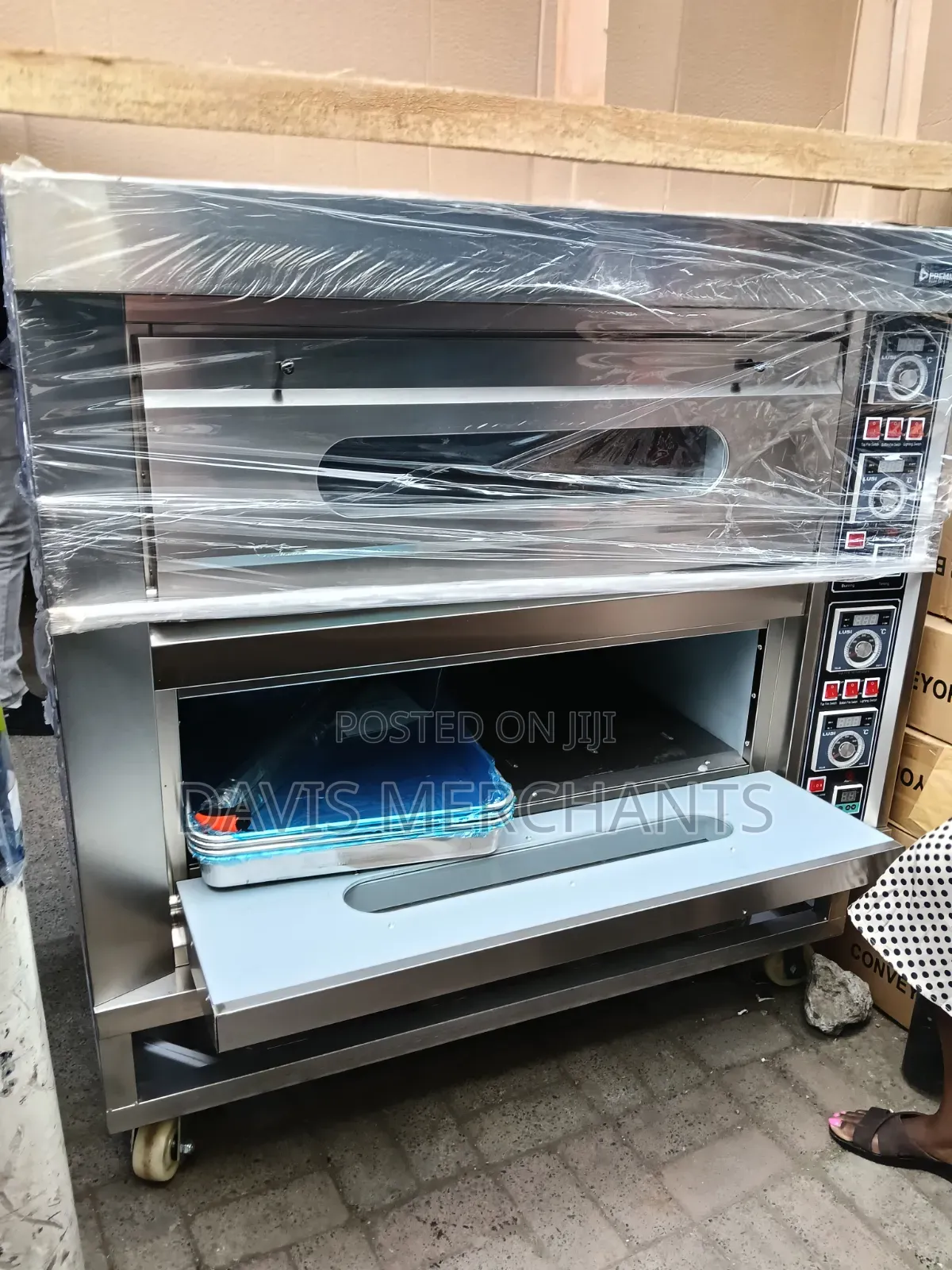 Electric Oven Two 2 Deck Four 4 Trays Even Heating Features