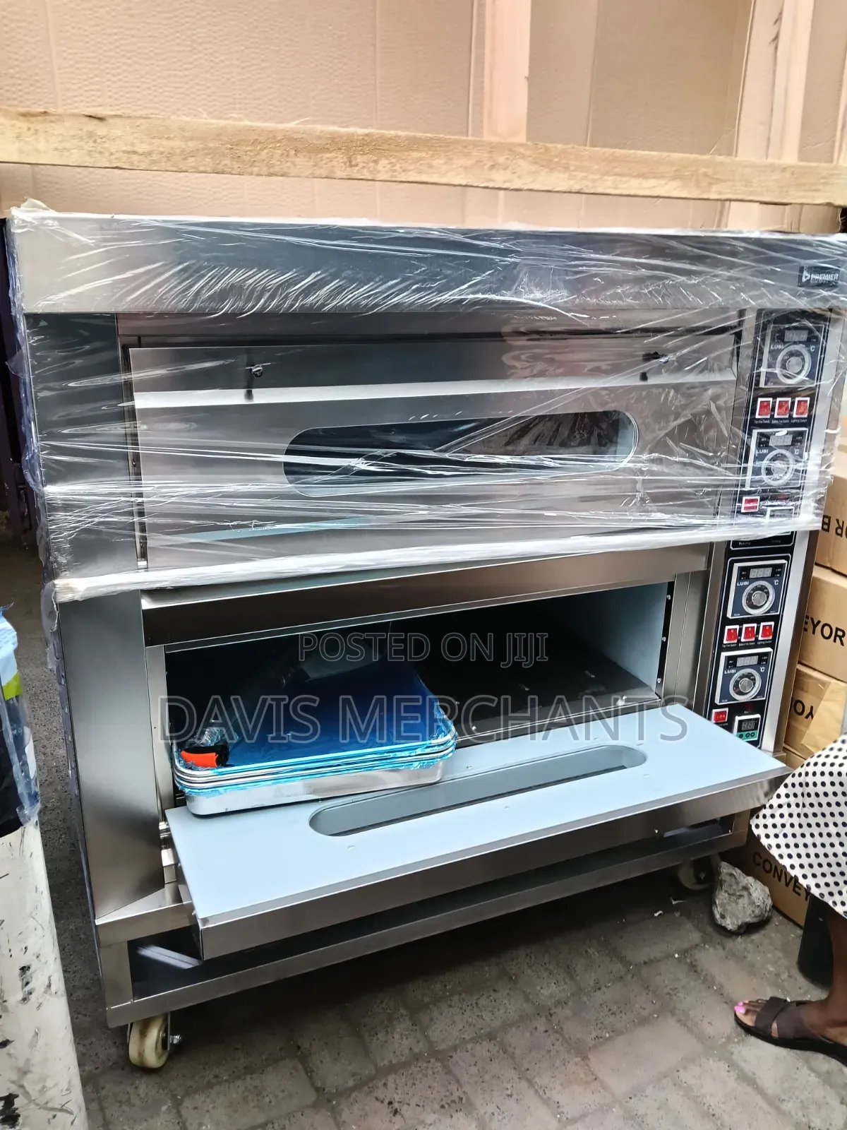 Electric Oven Two 2 Deck Four 4 Trays Even Heating Features