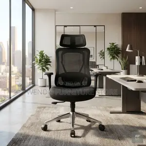 Office Chairs; Executive Ergonomic Black Fabric Clerical Seats