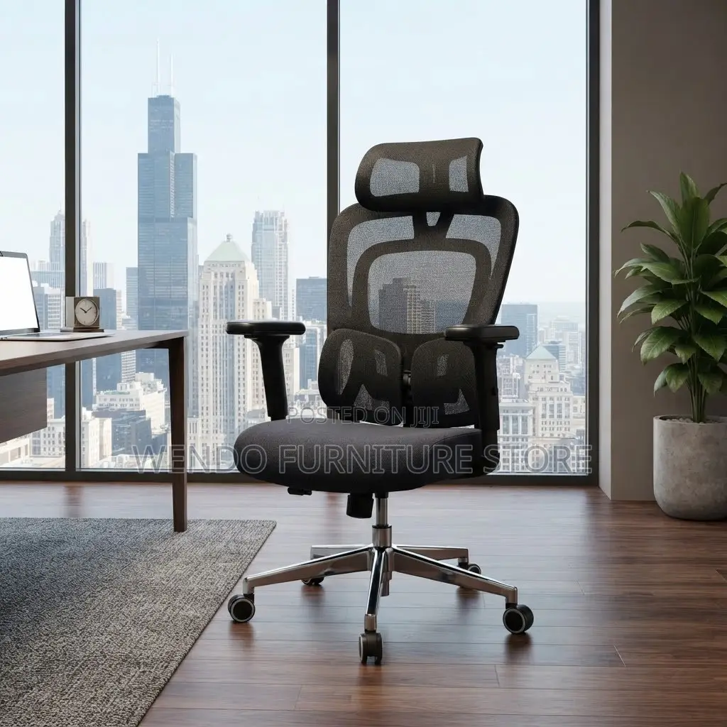 Office Chairs; Orthopedic High Backrest Mesh Recliner Fabric Seats