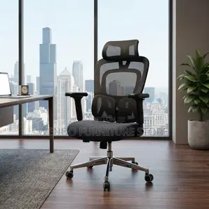 Office Chairs; Orthopedic High Backrest Mesh Recliner Fabric Seats