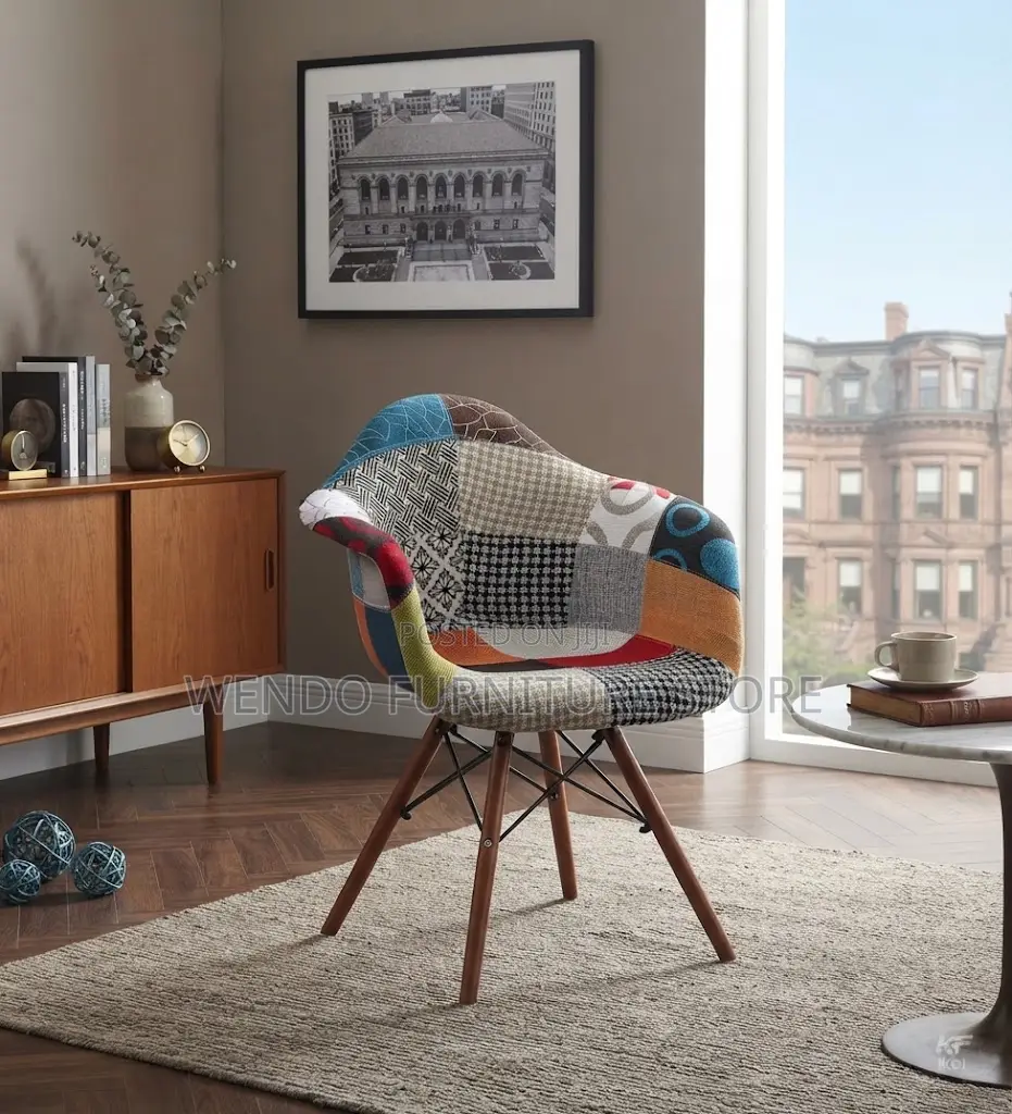 Home Chairs; Long Living Room Eames Multi Colored Chairs
