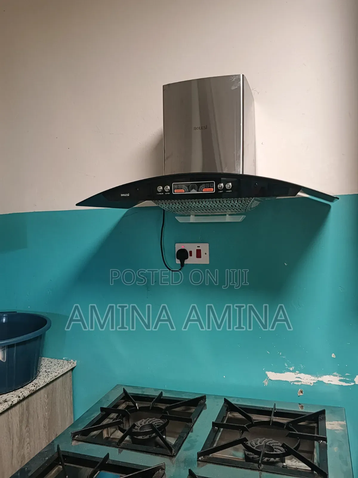 Wall Mounted Bolesi Hood With Chimney 90cm