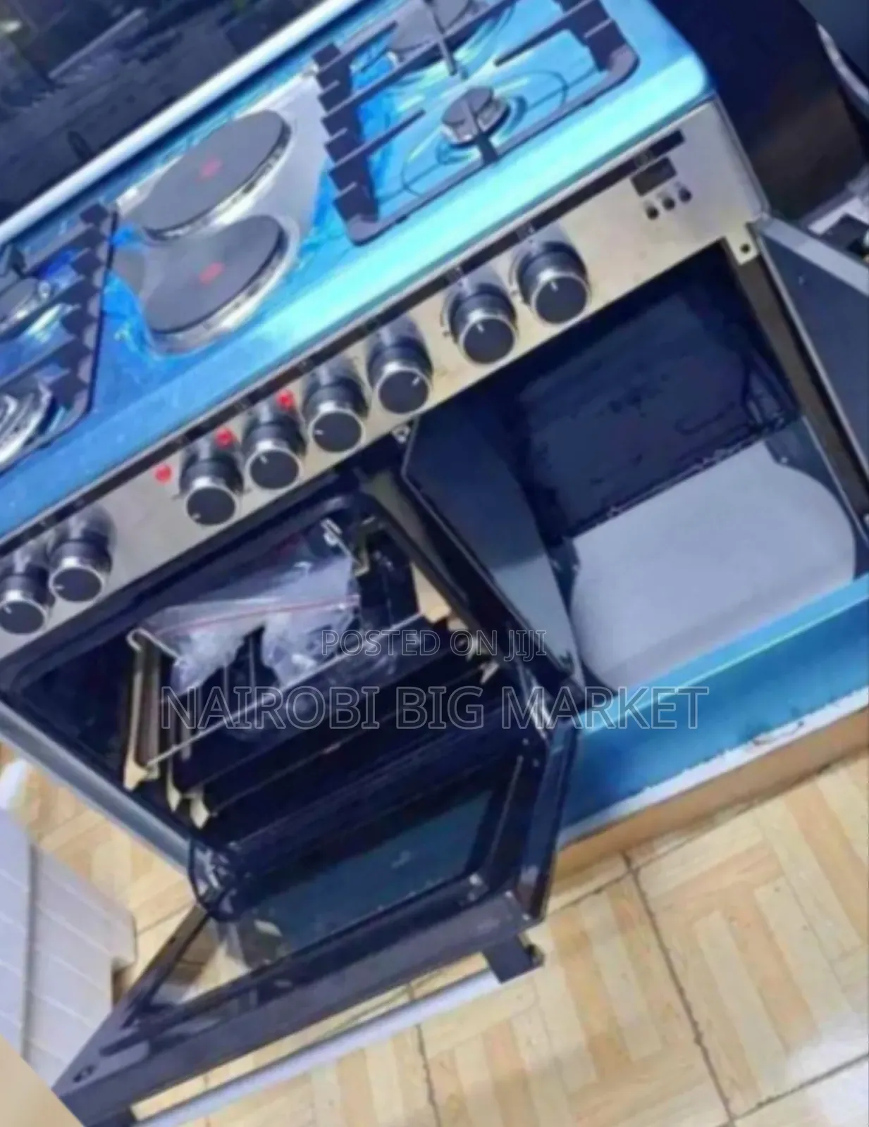 Haier 60*90 4+2 Standing Cooker With Gas Compartment & Sensor