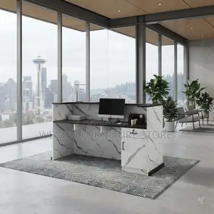 Reception Desk; White 160CM Office Modern Reception Desks