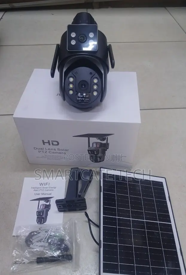 4MP Dual Lens Solar Camera – 4G SIM CCTV