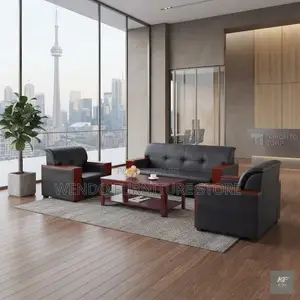 Office Sofa; Heavy Leather Executive Five Seaters Diploe Sofa Set
