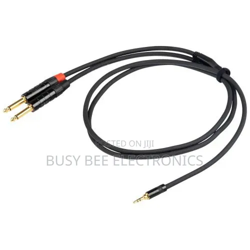 Proel CHLP170LU5 3.5mm Stereo Jack to 2 Mono 6.3mm Jacks5 MetreCable