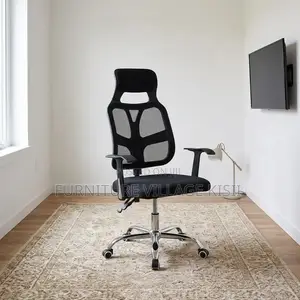 Office Chair ; Black Ergonomic Swivel Office Chair