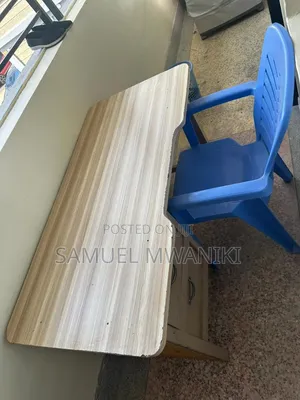 Straight Study Table With Free Plastic Seat