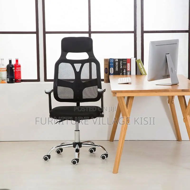 Office Chair ; Black Ergonomic Swivel Office Chair