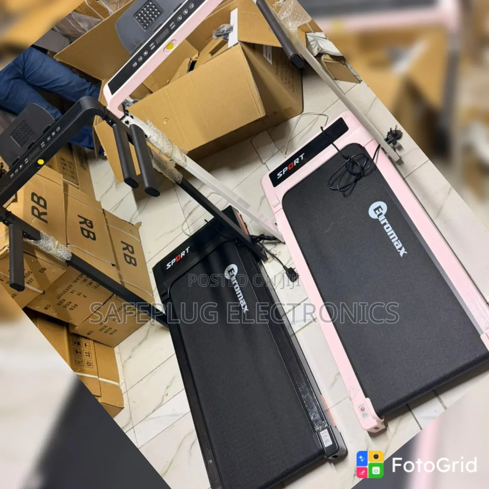 Euromax Walking Pad With Handrails – Foldable Treadmill