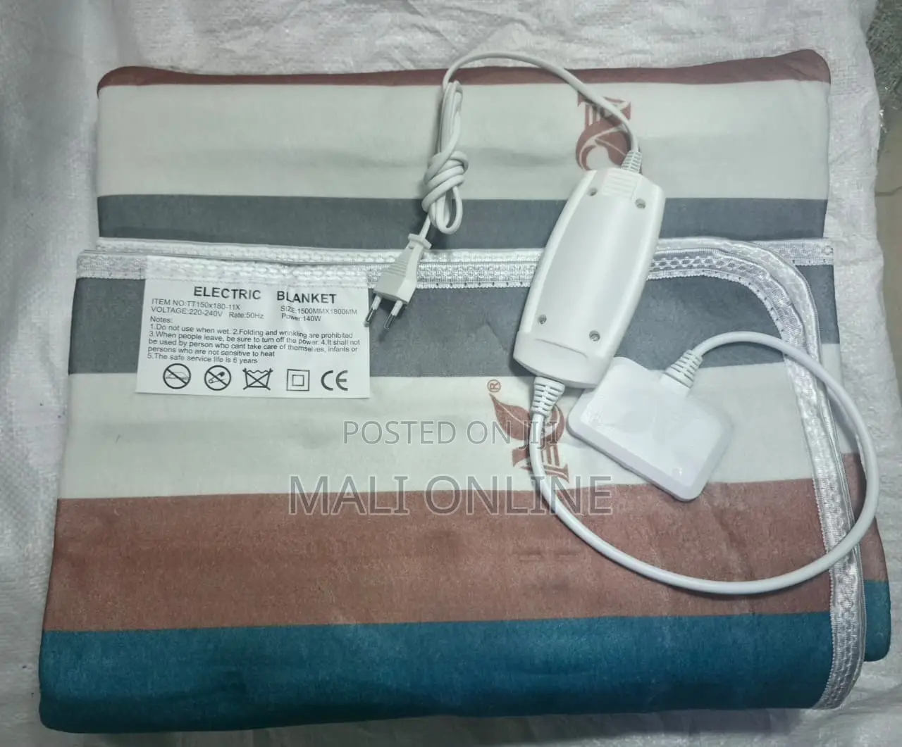 Electric Blanket 150x180cm Double Bed Warmer 140W Fast Heat Auto-Off