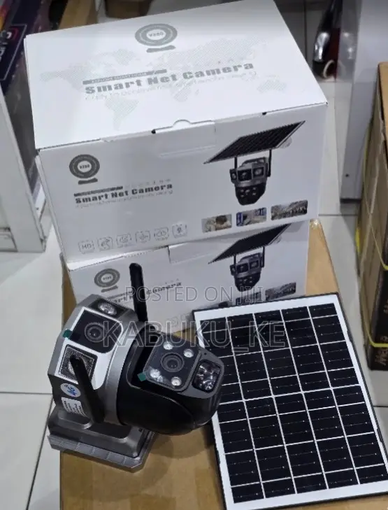 4g Sim Solar Powered Security Camera Dual Lens PTZ With Two-Way Audio
