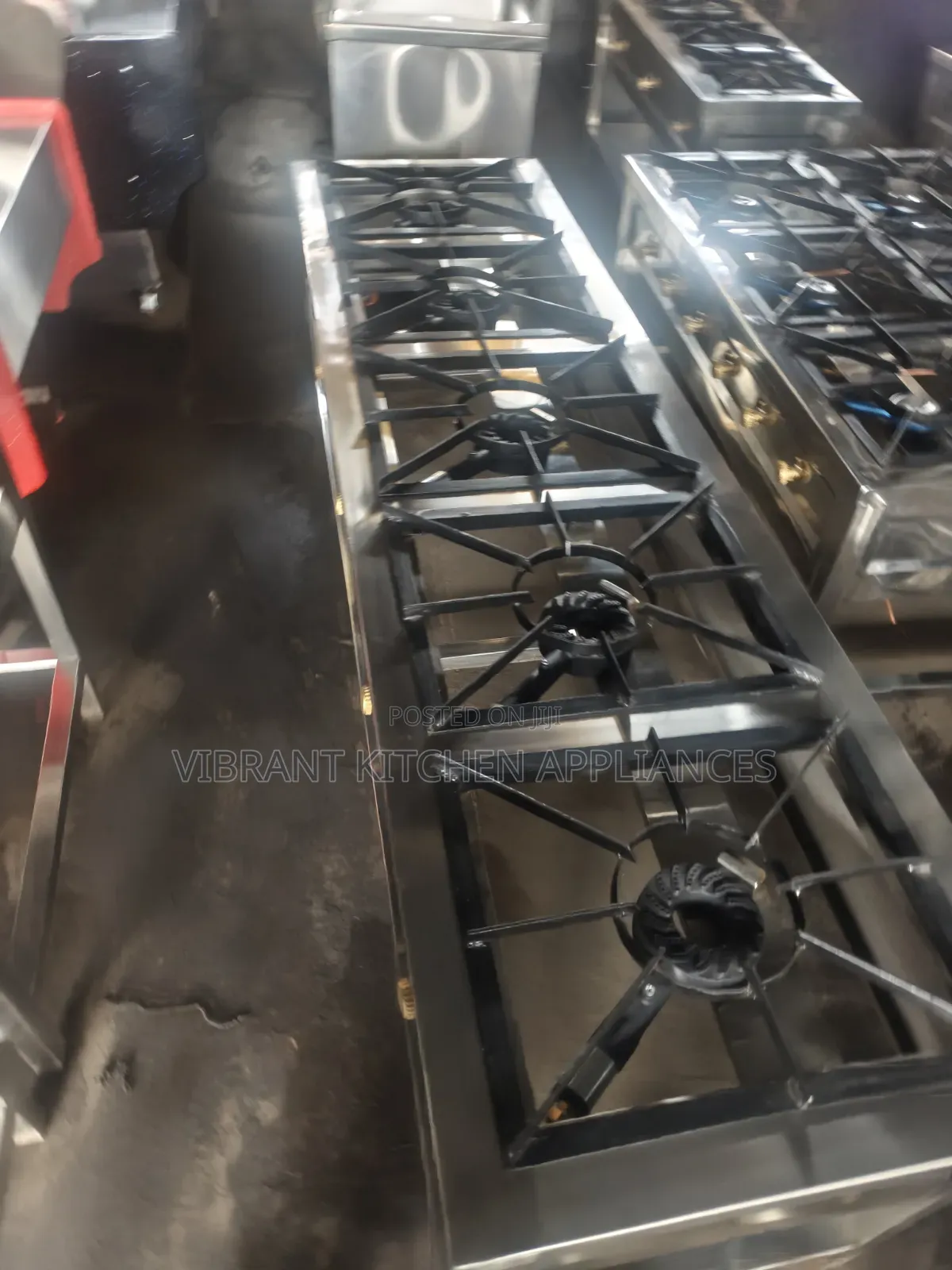 Five Burner Stainless Steel Commercial Cooker