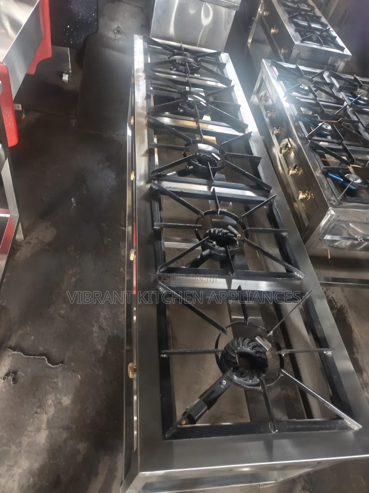 Five Burner Stainless Steel Commercial Cooker