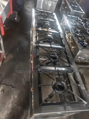Five Burner Stainless Steel Commercial Cooker