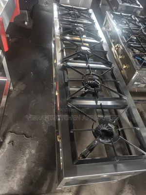 Five Burner Stainless Steel Commercial Cooker