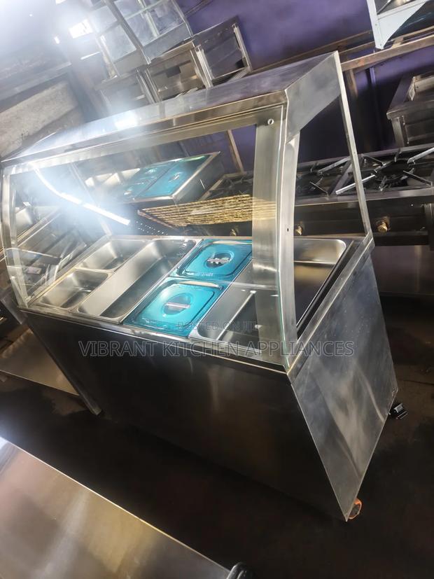 Four-Partition Stainless Steel Electric Food Warmer With Canopy