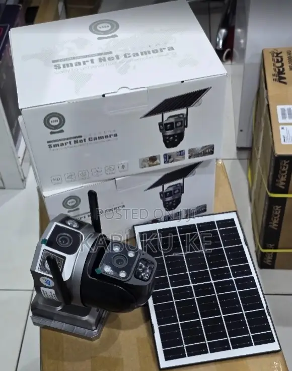 V380 Pro 4G Dual Lens Solar Powered PTZ Camera With Sim Slot + Audio