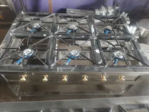 Six Burner Stainless Steel Commercial Cooker