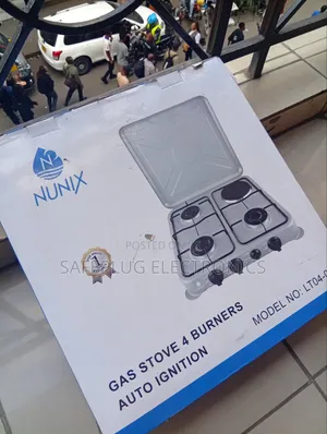 4-Burner Gas Stove – Auto Ignition Kitchen Cooker