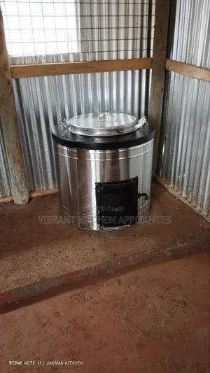 100 Litres Energy-Saving Firewood Jiko – Stainless Steel