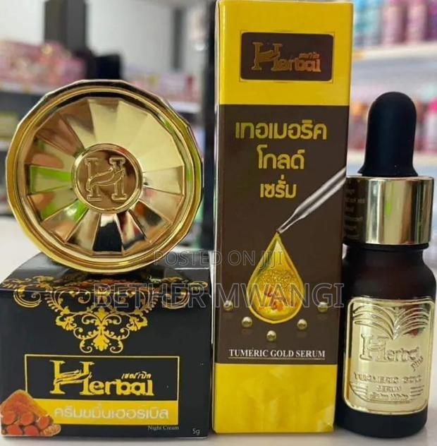 Herbal Tumeric Gold Serum and Cream Set in Kenya