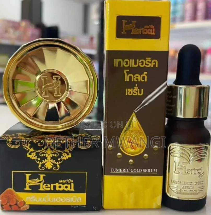 Herbal Tumeric Gold Serum and Cream Set in Kenya