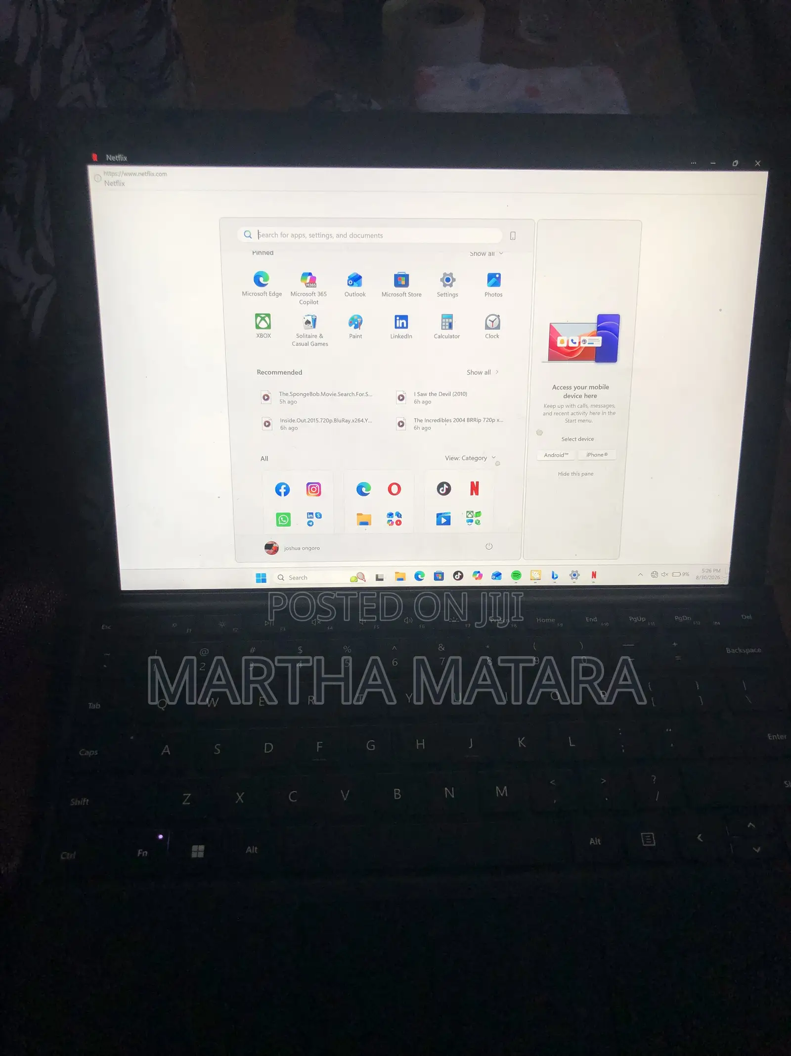 Laptop Microsoft Surface Pro 6 8GB Intel Core i7 SSD 256GB