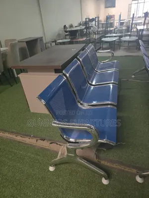 4 Seaters Unpadded Link Chair Waiting Bench