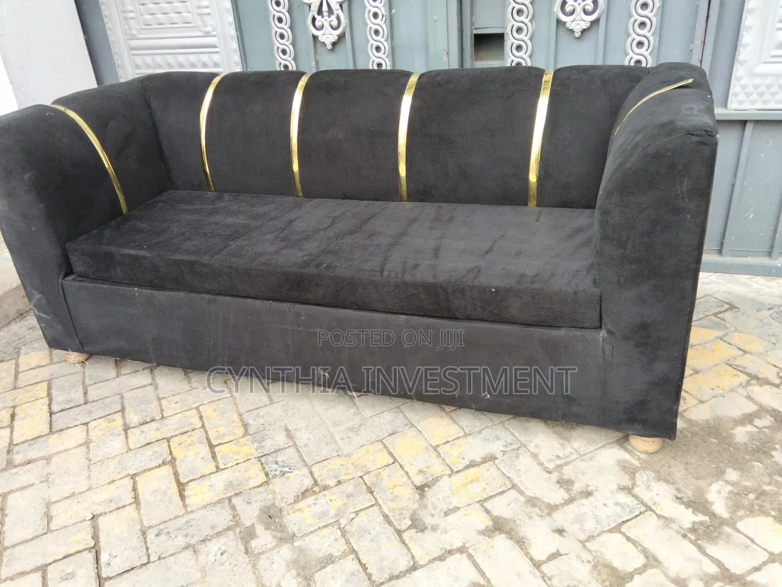 Black 3 Seater Sofa