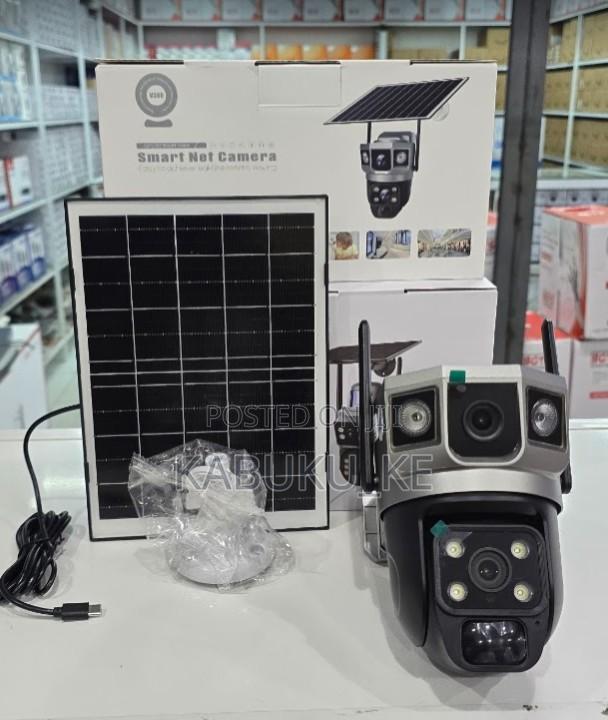 4g Solar Powered Security Camera Dual Lens PTZ With Two-Way Audio