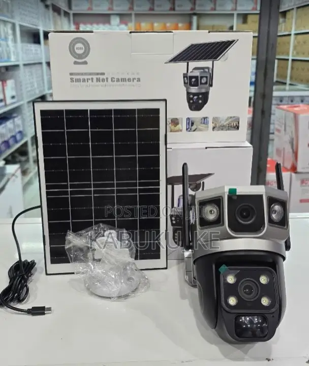 4g Solar Powered Security Camera Dual Lens PTZ With Two-Way Audio