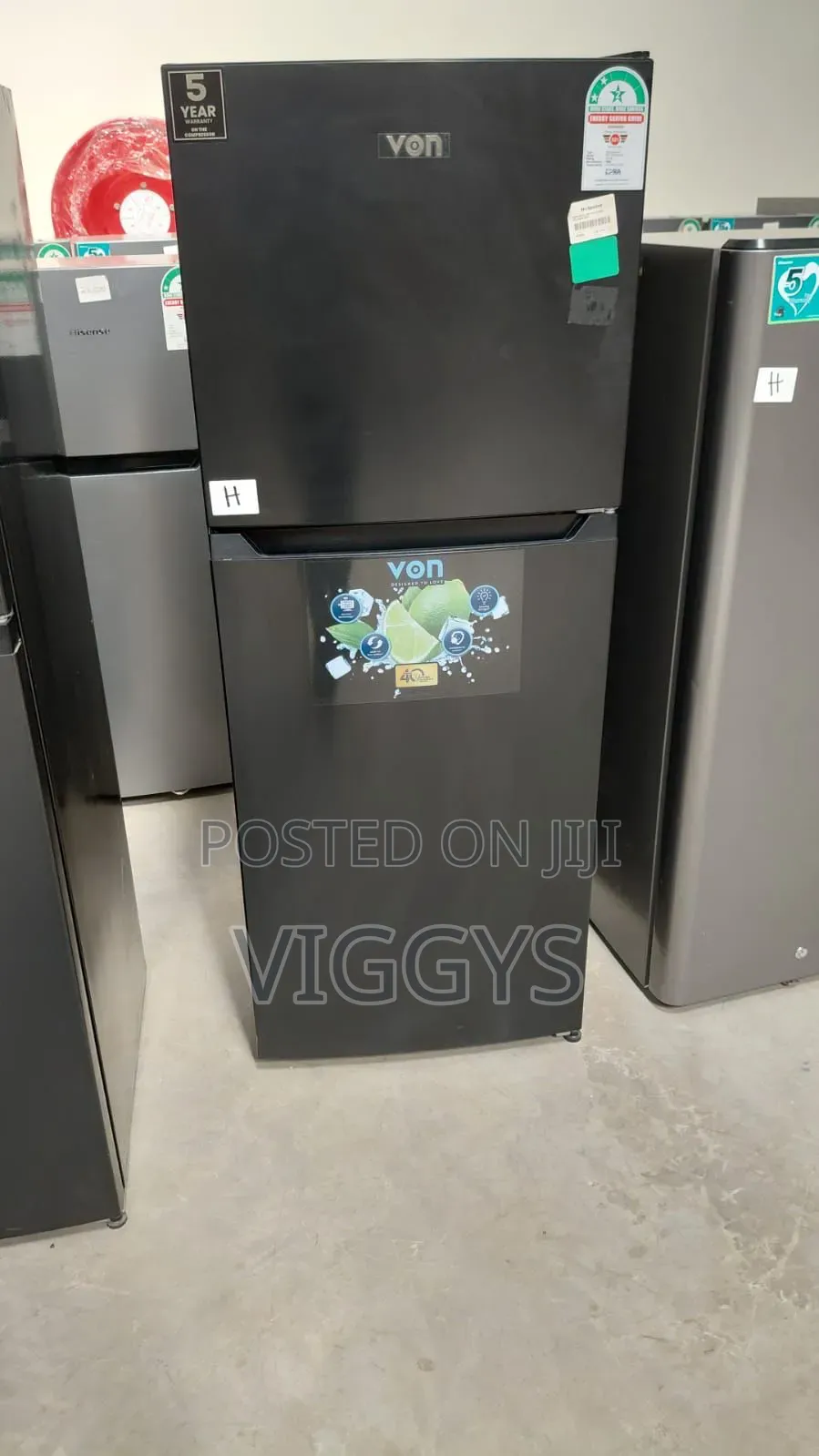 No Frost Von 197 Litres Double Door Refrigerator New